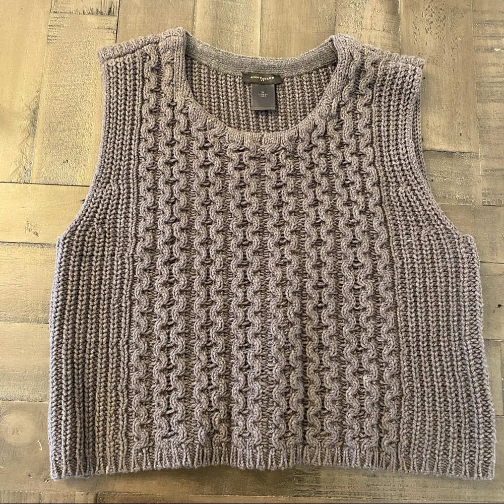 Charcoal Grey Cropped fleece Vest